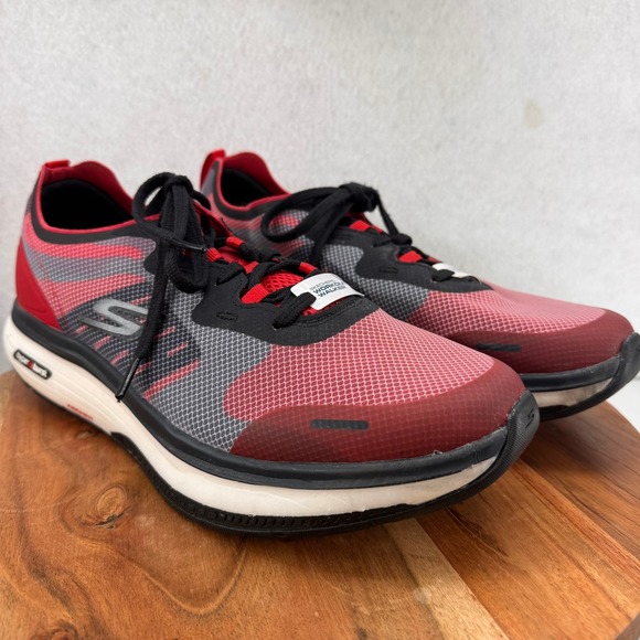 Skechers Workout‎ Walker Arch Fit Running Shoes Comfort Red Black Mens 10.5 - Picture 1 of 10